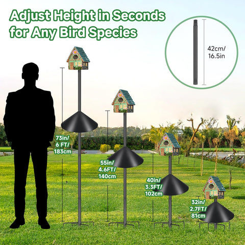 PROERR Squirrel Baffle rotates to deter raccoons while allowing birds to access
