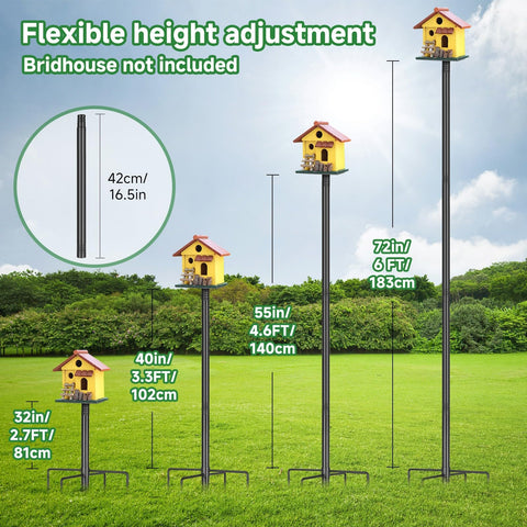 PROERR Squirrel-baffle round design helps protect feeders.