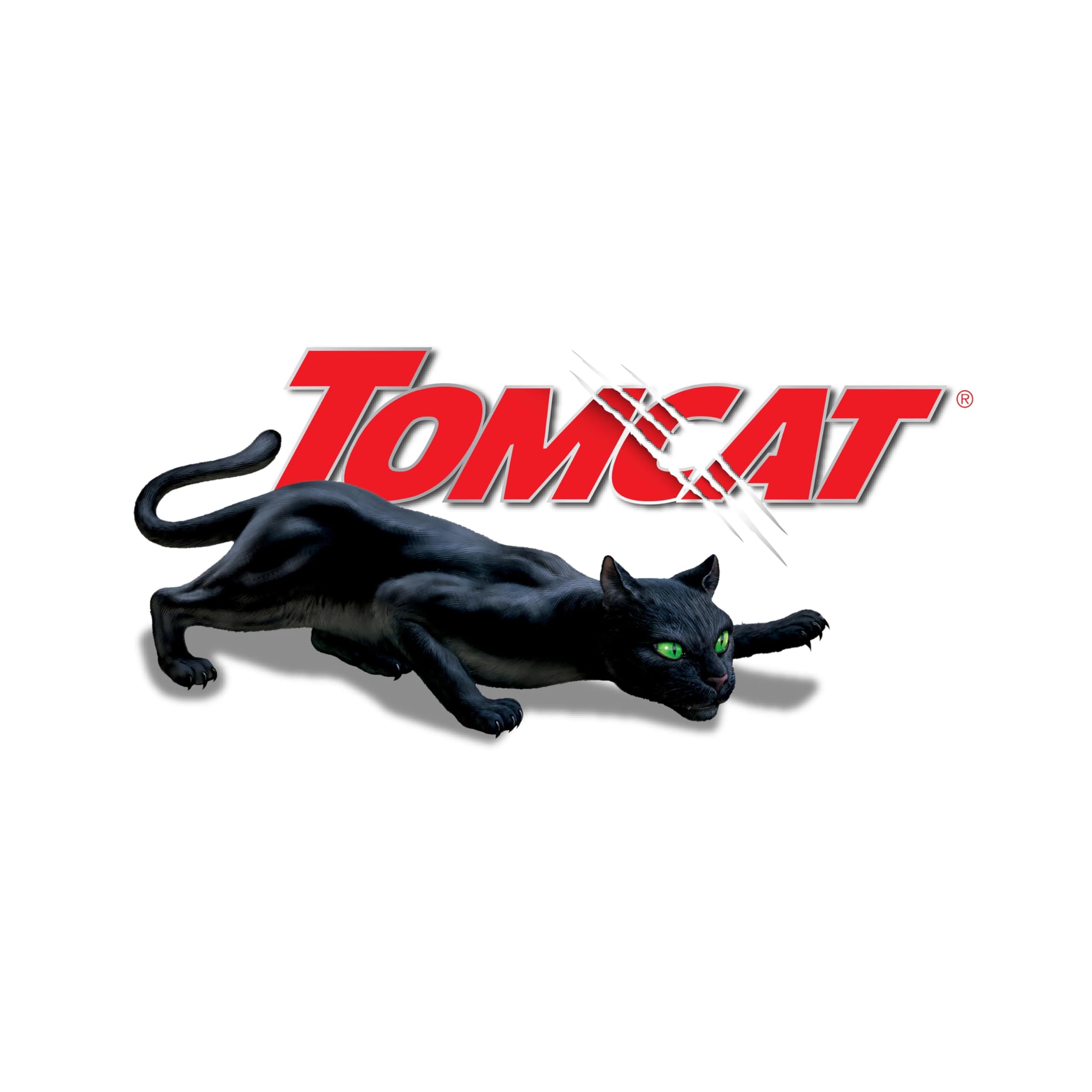 Professional applicator preparing Tomcat bait chunx with branding visible.