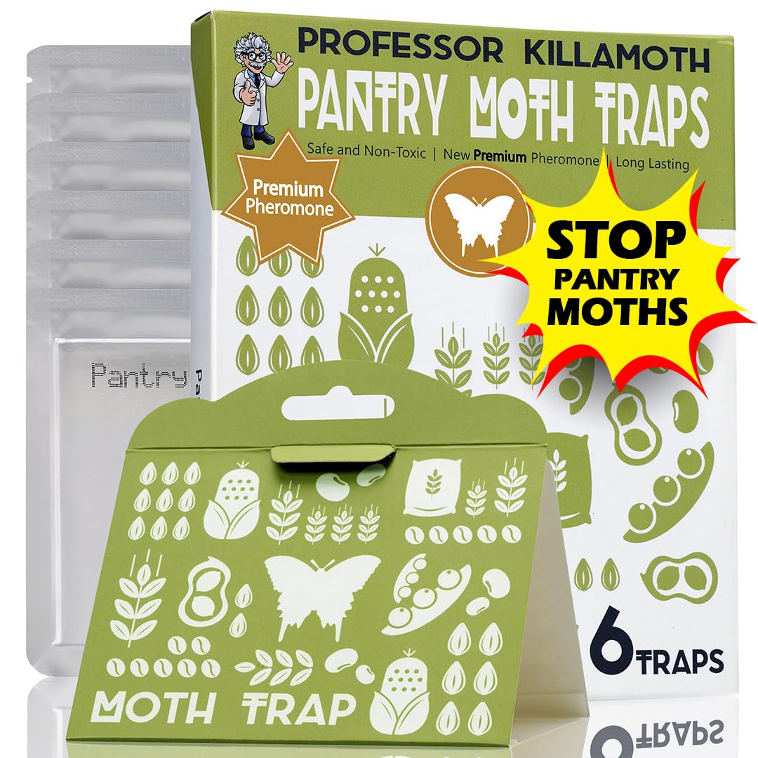 Professor Killamoth pantry moth traps 6-pack ready for chemical-free kitchen protection
