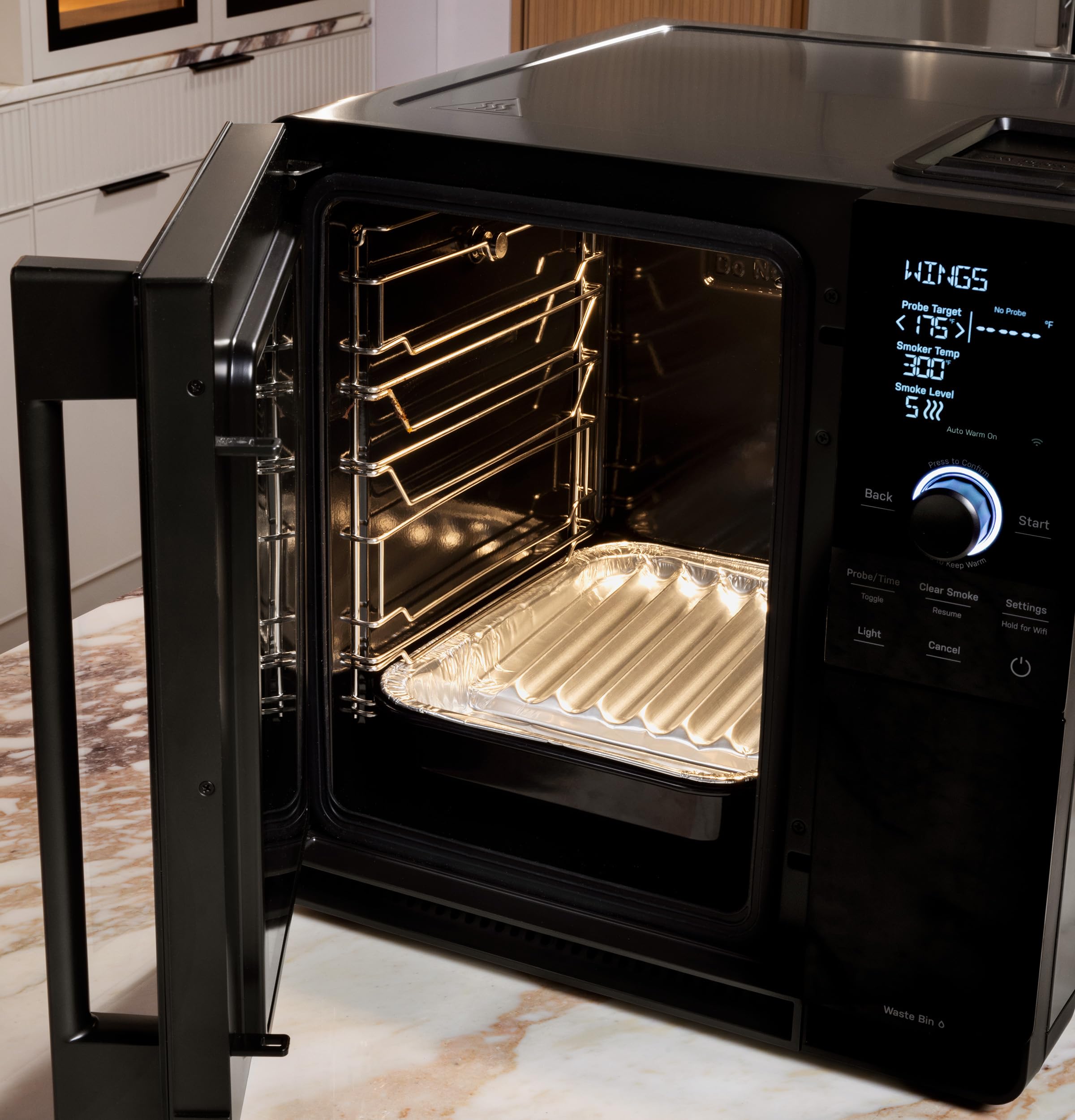 Profile GE Indoor Smoker Drip Tray Liners in tray prevent messes