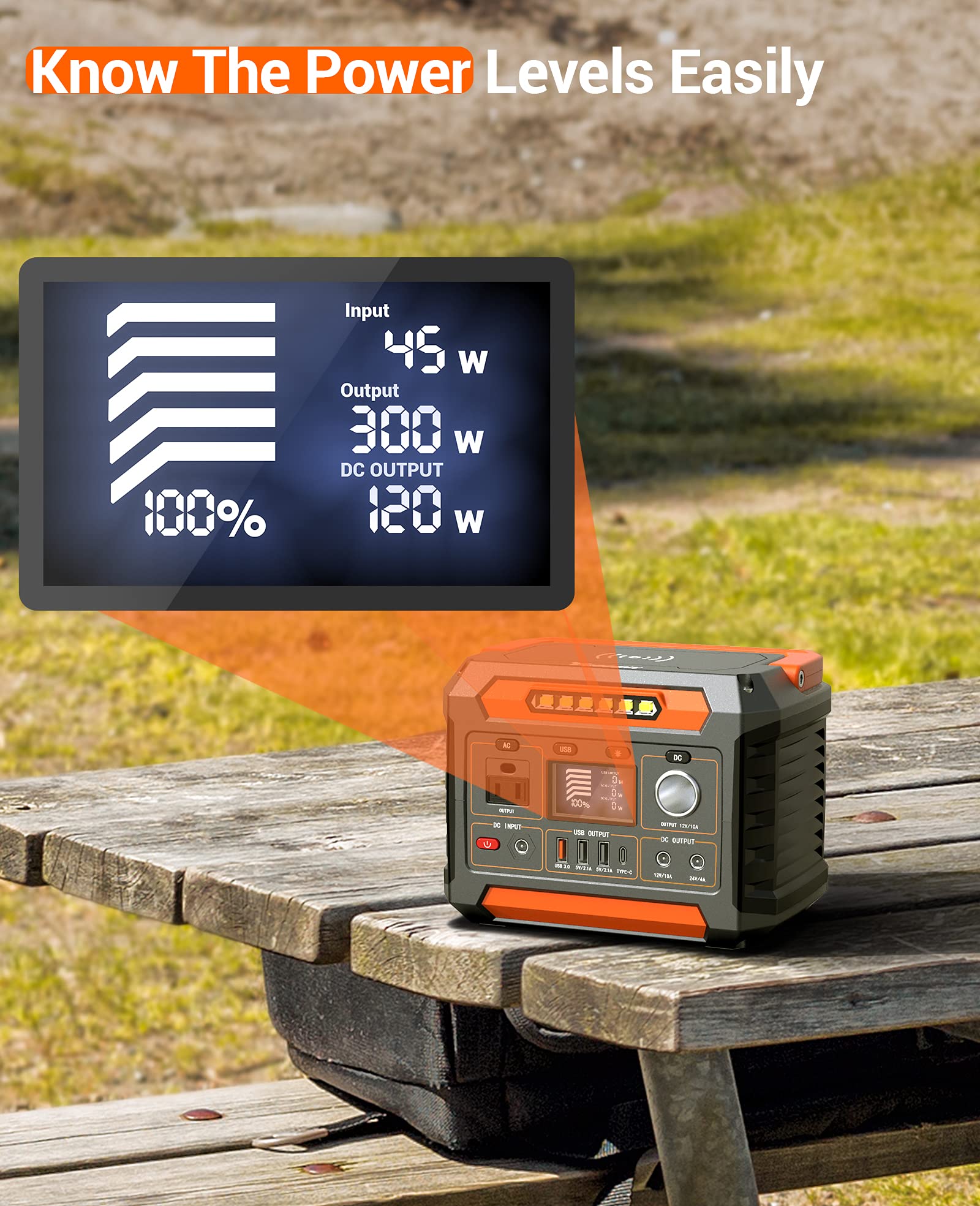 PROGENY built-in LED light for outdoor camping and emergencies