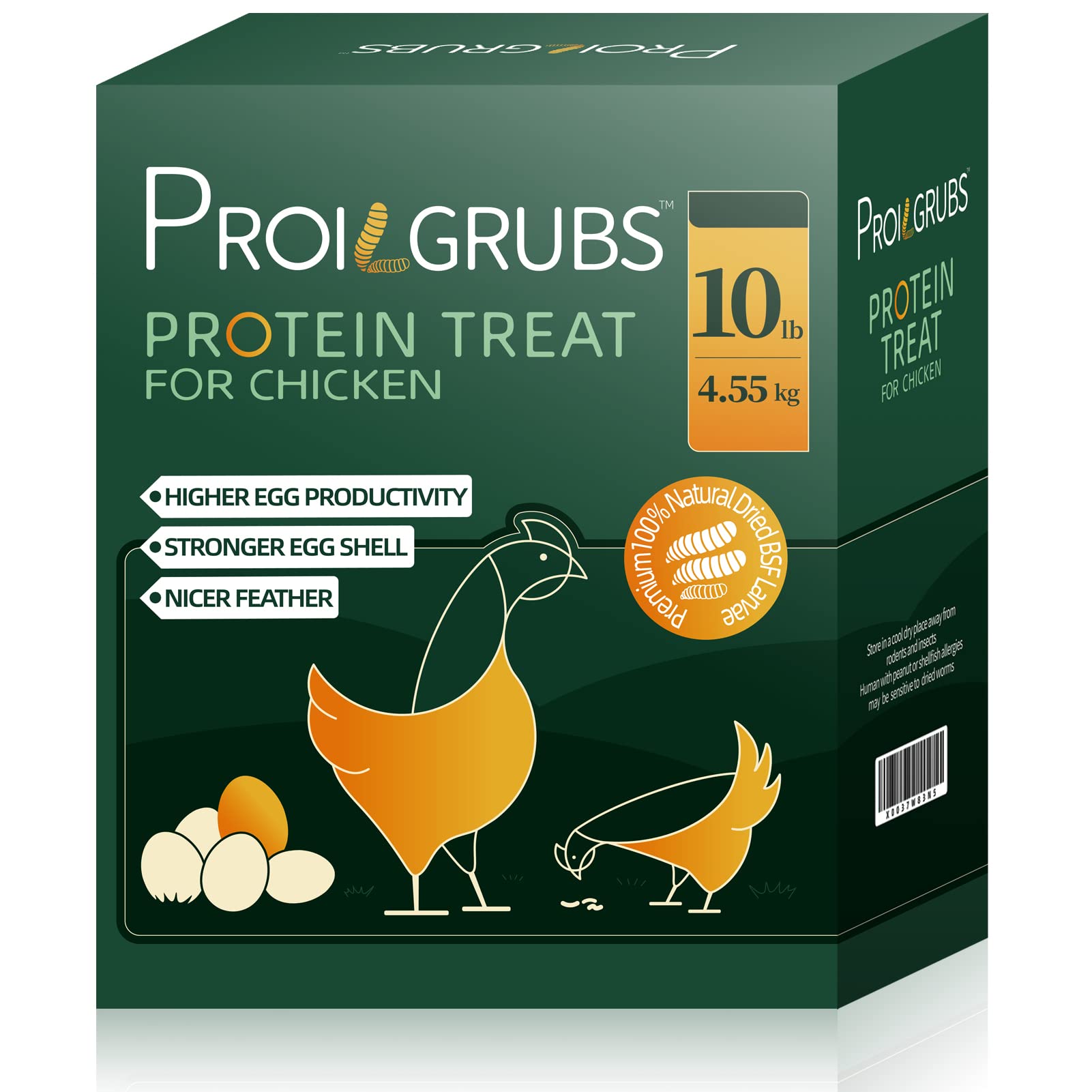 PROILGRUBS BSFL larvae ideal for molt season nourishment.