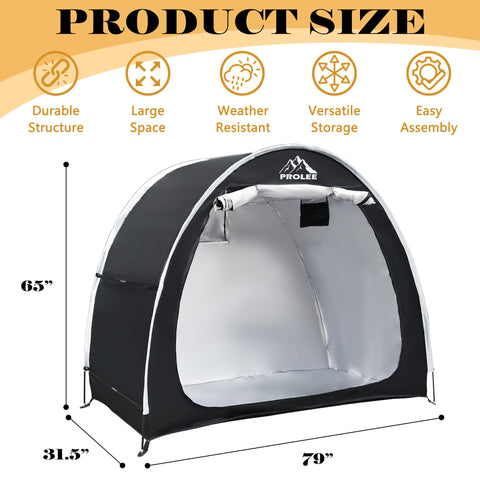 PROLEE Bike Shed easy-assembly design saves setup time for weekends