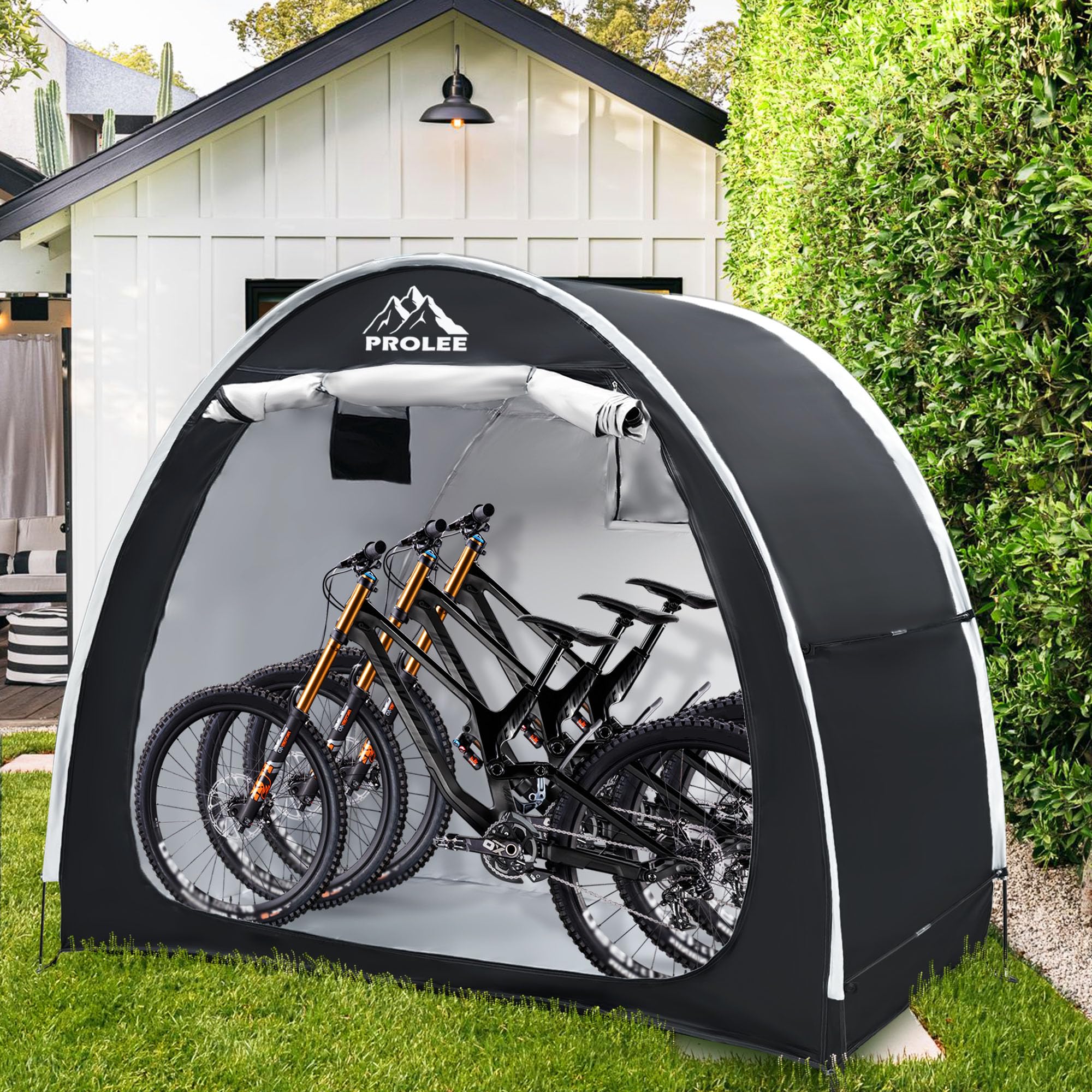 PROLEE Bike Shed foldable-storage enables compact transport and seasonal use