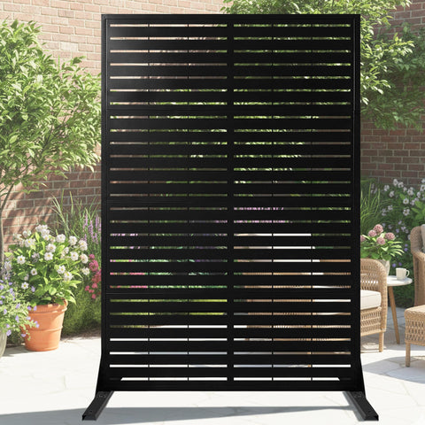 PROLEE metal privacy screen front view, weather-resistant panel for outdoor spaces.