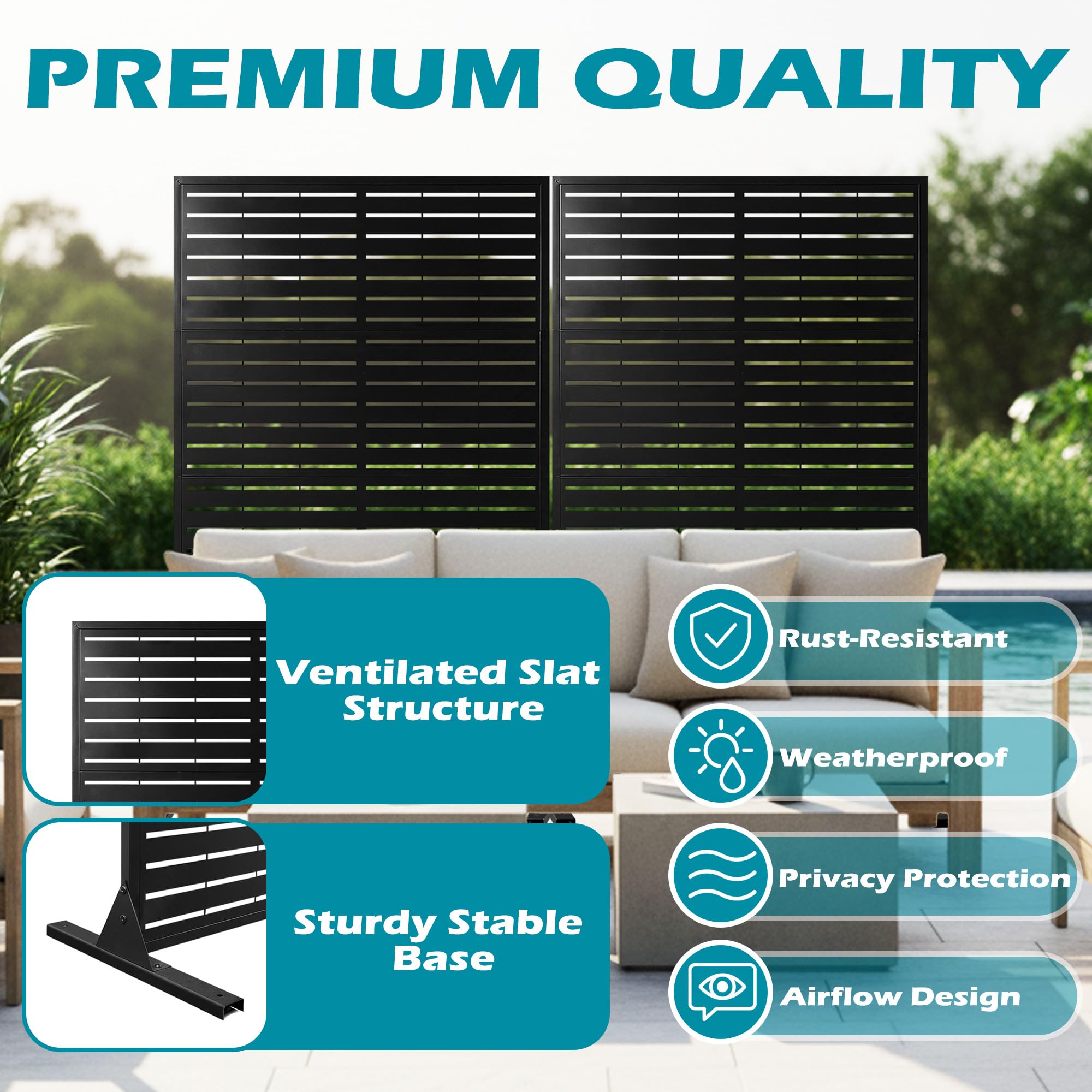 Reinforced base provides stability for outdoor installations.