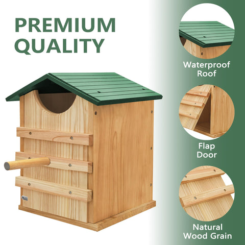 ProLEE Owl box with mounting screws included for secure outdoor installation.
