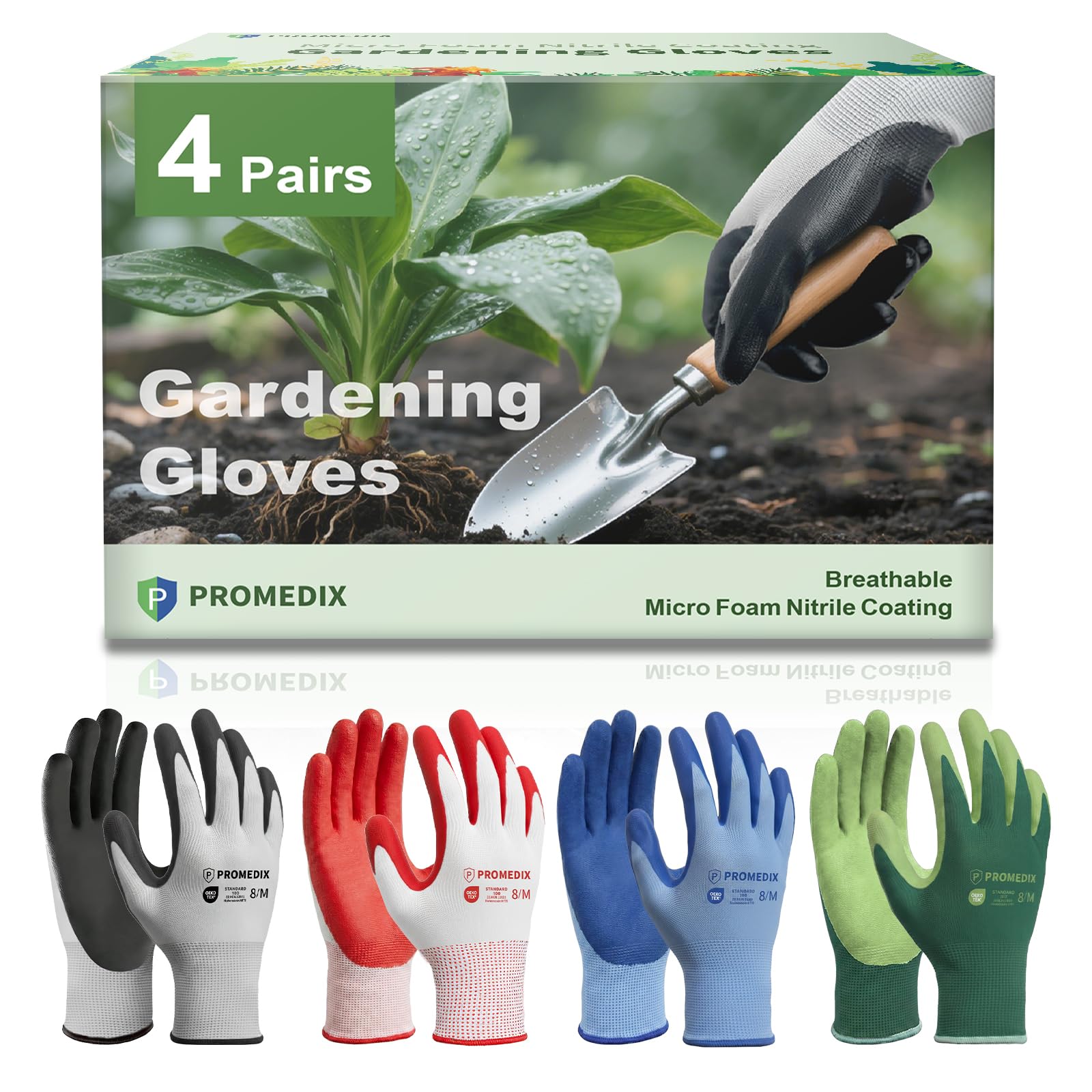 PROMEDIX P gardening gloves with breathable base provide cool, comfortable hands during long tasks.