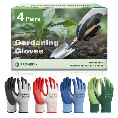 PROMEDIX P gardening gloves with breathable base provide cool, comfortable hands during long tasks.