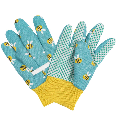 PROMEDIX P Kids Garden Gloves back view shows elastic back for snug fit