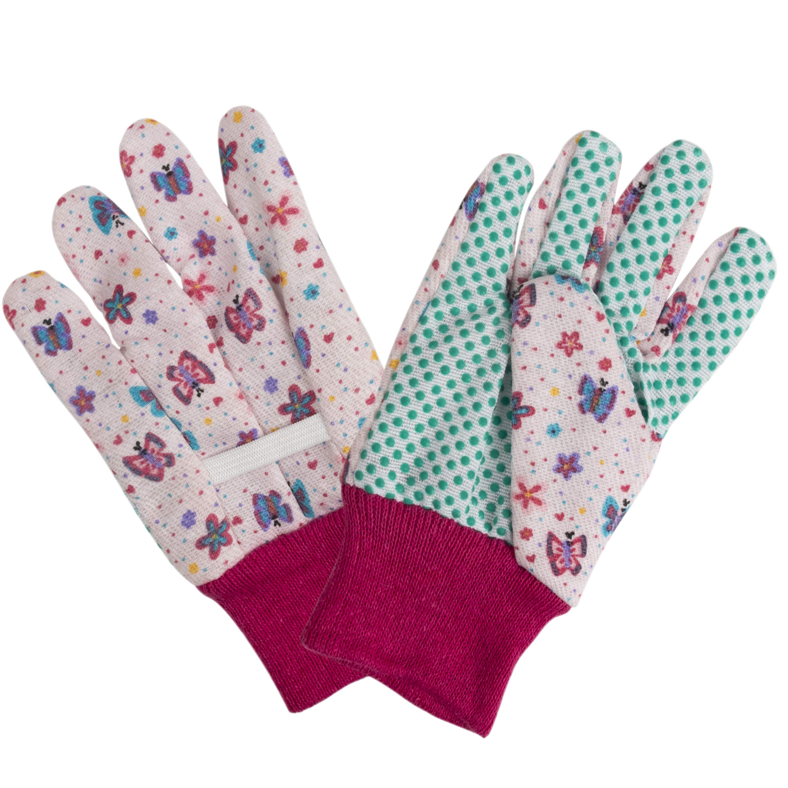 PROMEDIX P Kids Garden Gloves elastic back closeup highlights easy wear