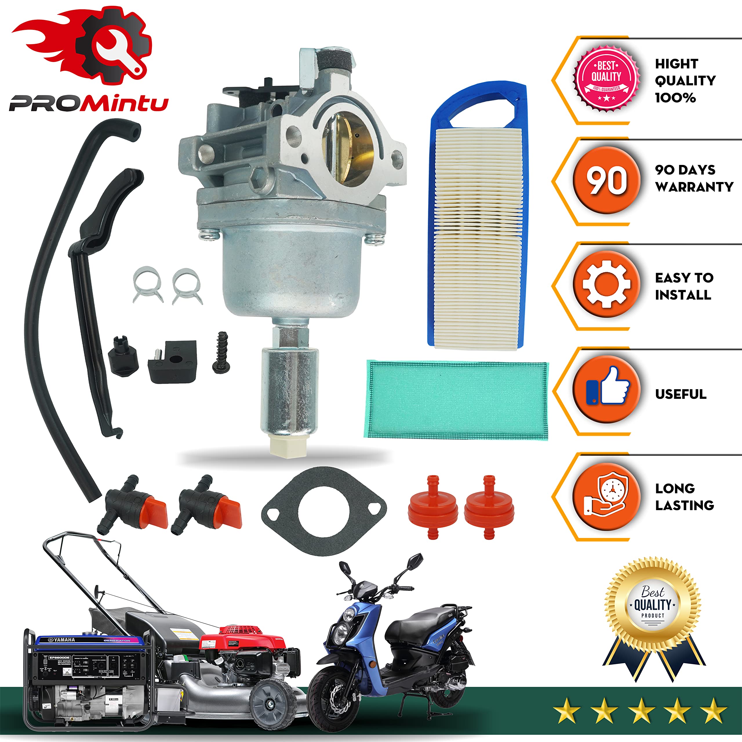 ProMintu carburetor-detailed design indicates durable construction for long-term use.