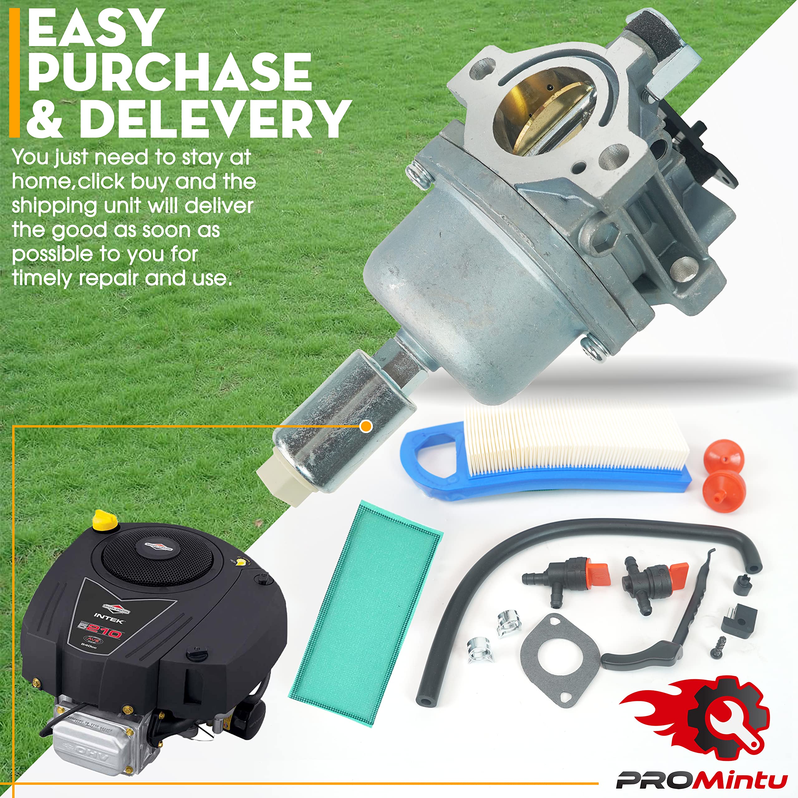 ProMintu carburetor gasket-ready design supports spill-free assembly.