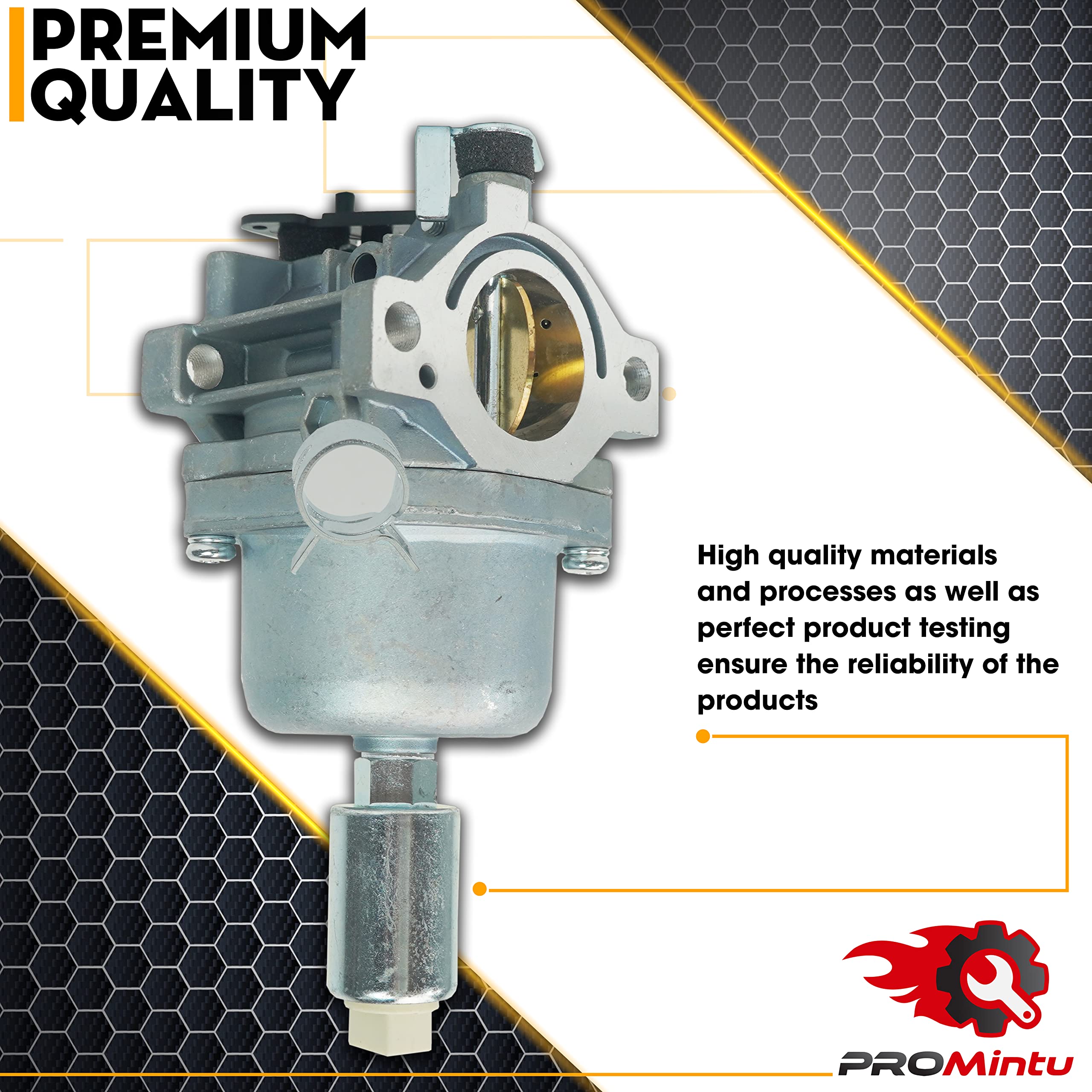 ProMintu carburetor top view highlights clean mounting interface for simple installation.