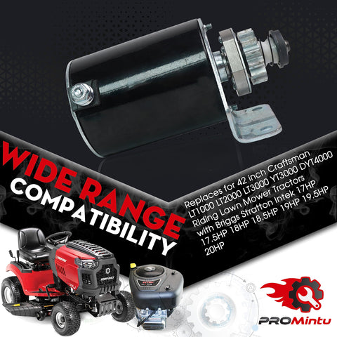 ProMintu starter motor aligned with Intek engines for easy replacement