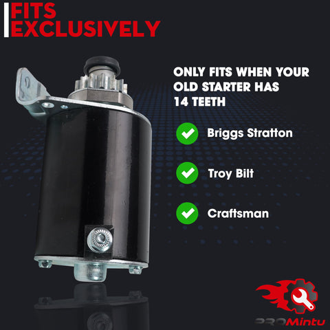 ProMintu starter motor installed on Briggs Stratton Intek engine for smooth starts