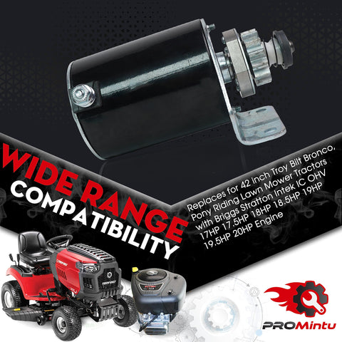 ProMintu starter motor mounting point close-up, easy on-mower installation