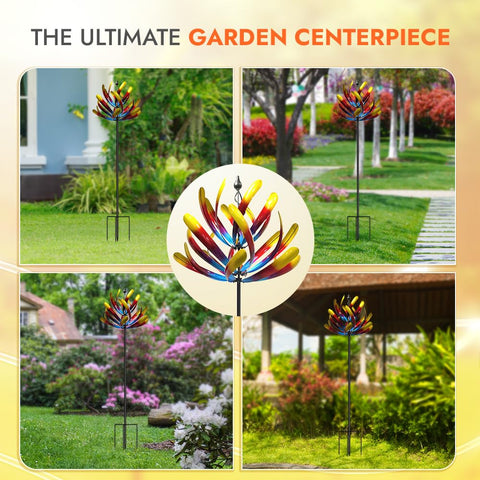 PROMISED FARM decorative whirligig brings a serene motion to your outdoor space.