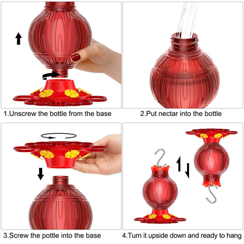 Promotion Love hummingbird feeder includes ant and bee guards for nectar protection