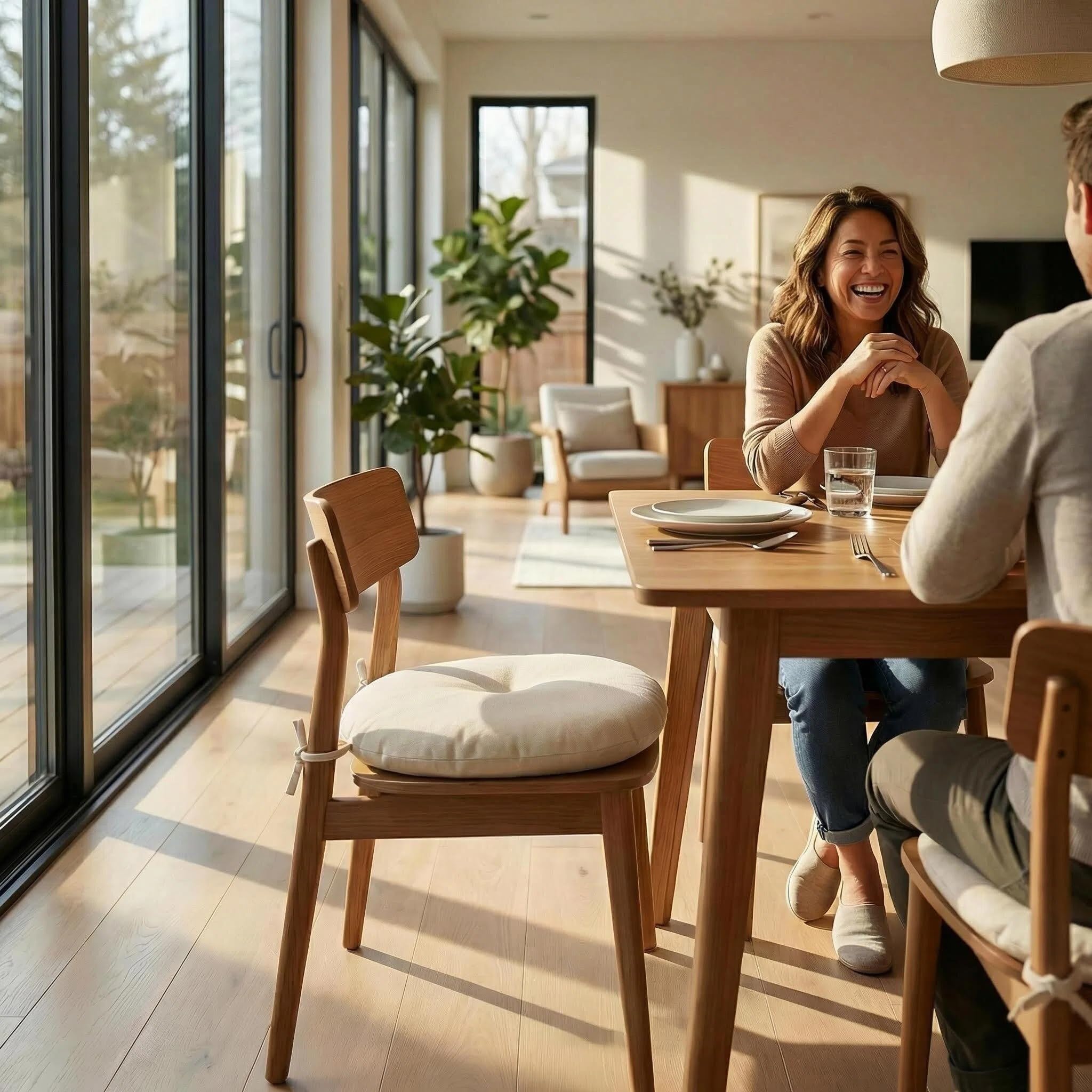 PRONOUS cushion features a 4-inch thickness for extra comfort.