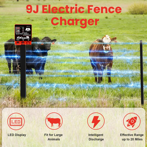 PROOVEELLY 9J fence charger remote control for easy adjustments