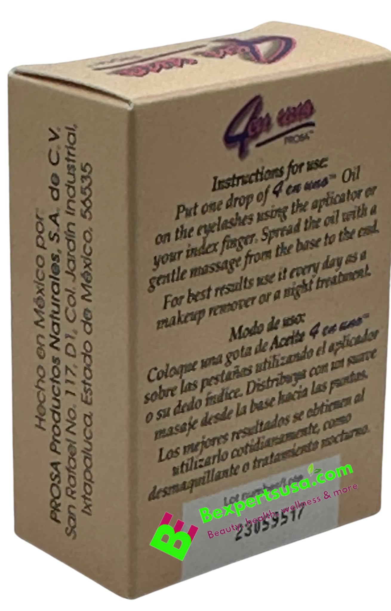 Prosa 4-in-1 eyelash oil closeup wand provides smooth glide for easy use.