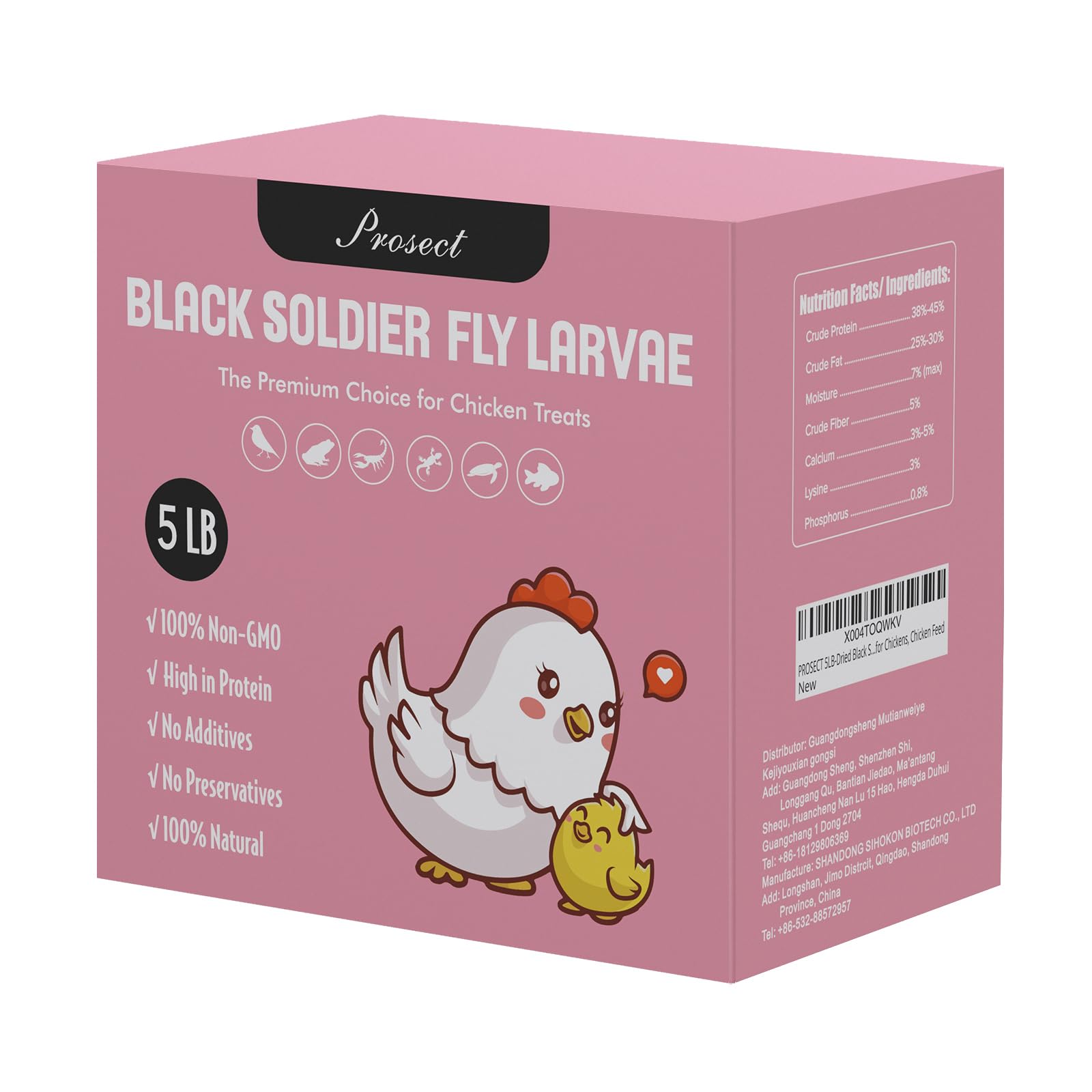 PROSECT BSFL bag-front showing resealable packaging for easy storage.