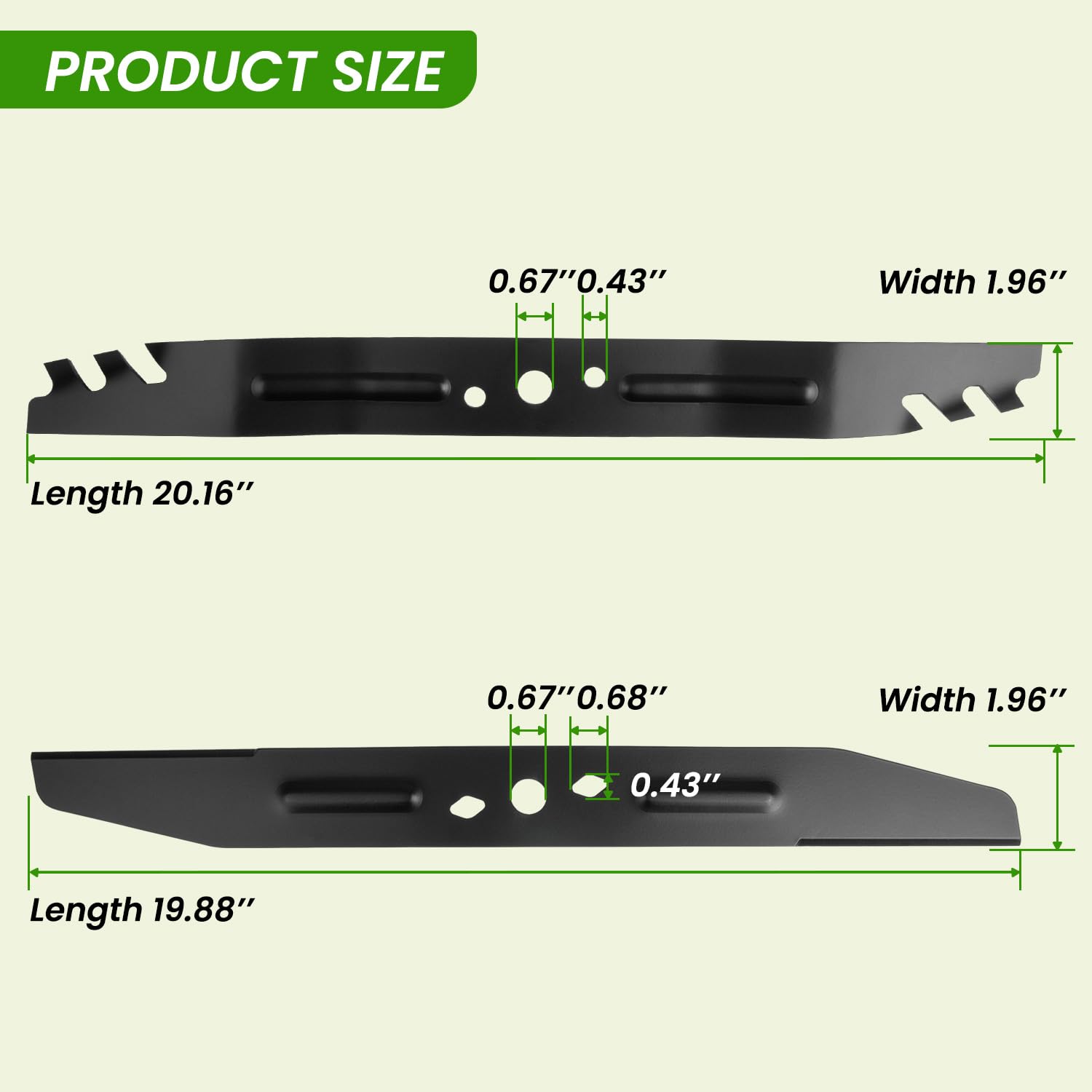 Prosentuo AB2101D blade cutting action delivers finer mulching with micro-cut design.