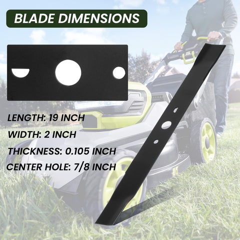 Two-pack Prosentuo AC04020 blades for complete deck coverage