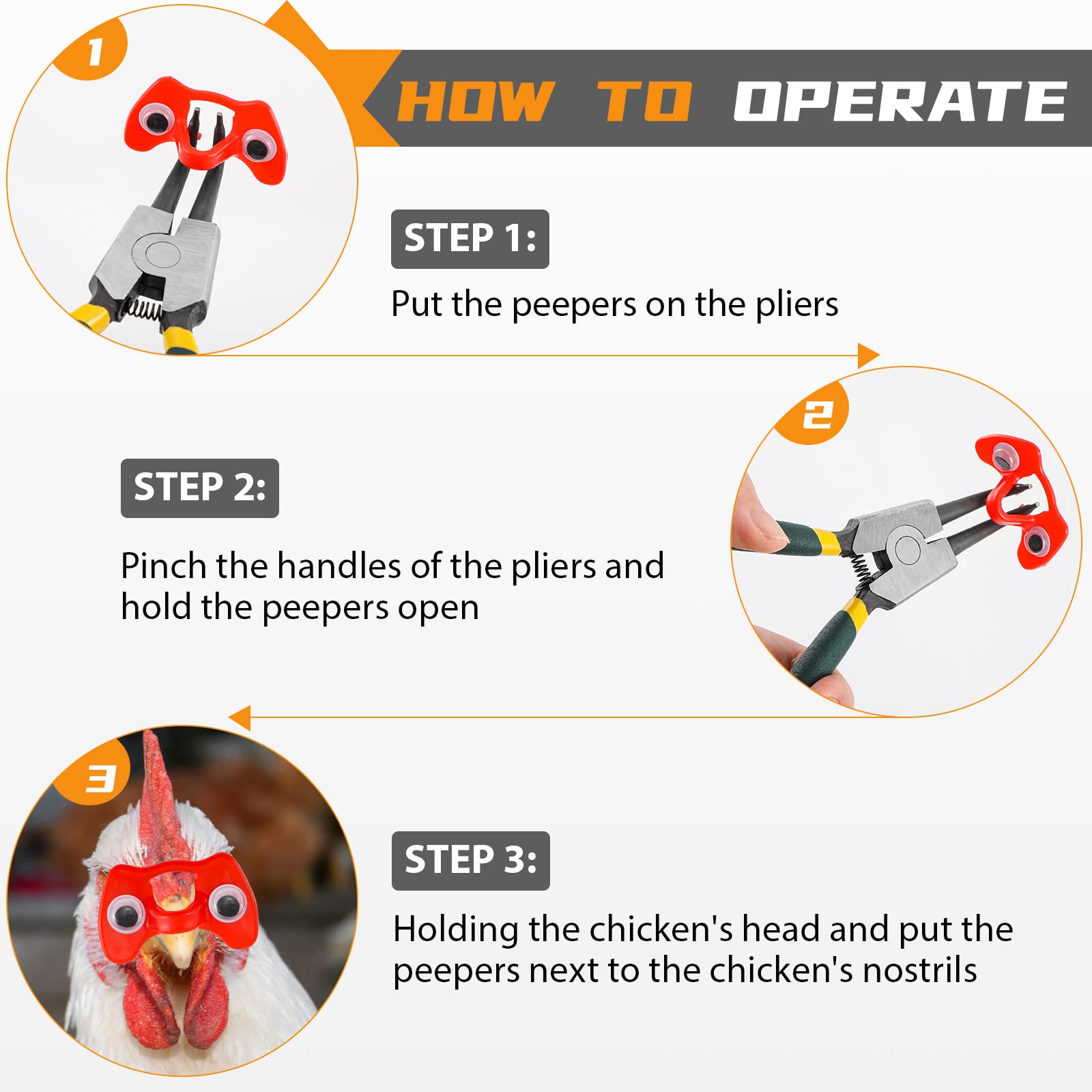 Proshine plastic plier facilitates easy peeper application