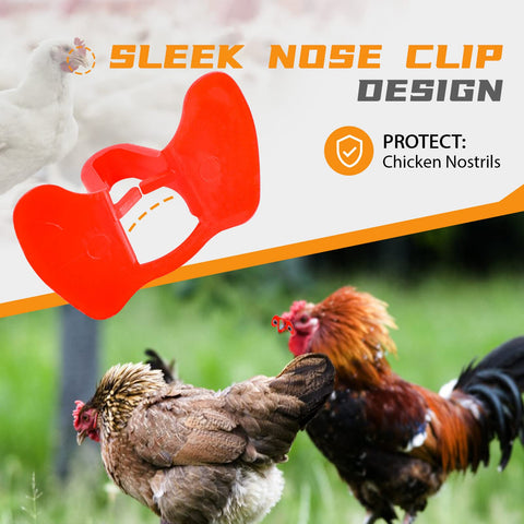 Proshine poultry blinders on a chicken illustrating pecking control