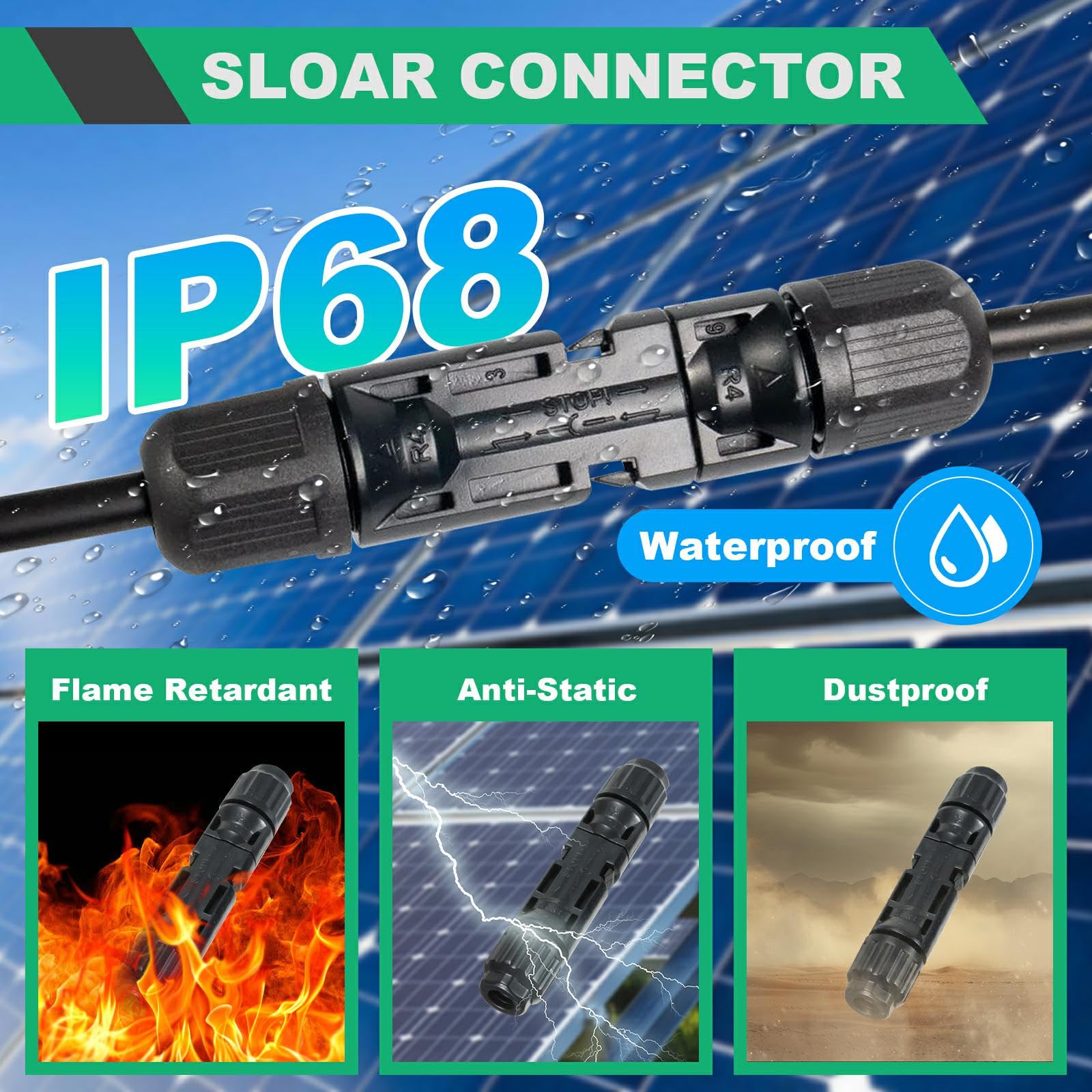 PROSOLI solar spanners simplify connecting and disconnecting panel connectors.
