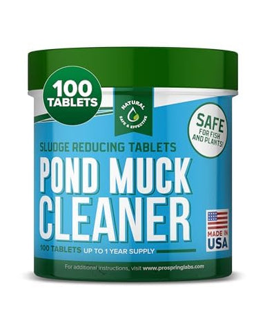 ProSpring Labs Pond Clarity pellets dissolving to reduce sludge buildup in ponds.