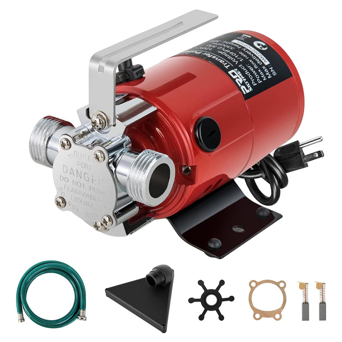 Prostormer utility pump front view for compact, portable water transfer.
