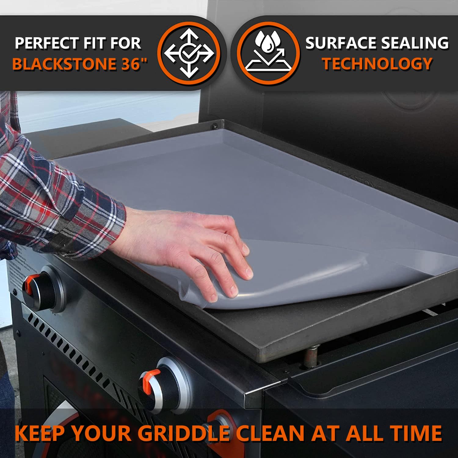Protebox griddle mat provides full protection against dirt, dust, and moisture.