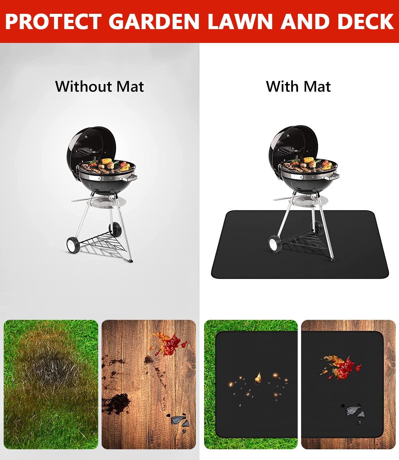 Protebox waterproof oilproof surface keeps outdoor areas clean after barbecues.