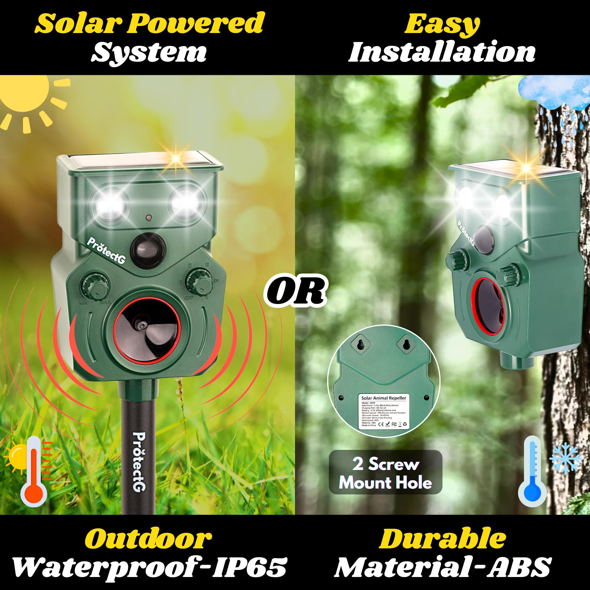 ProtectG IP65 outdoor casing withstands sun, rain, and snow for reliable field use.