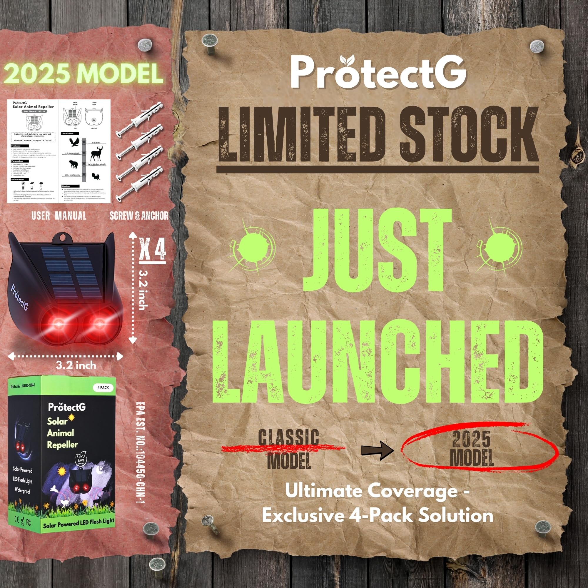 ProtectG IP55 waterproof unit withstands rain and snow around poultry coops.