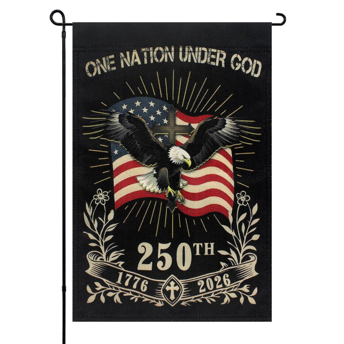 Prothens USA flag banner with eagle design for outdoor display
