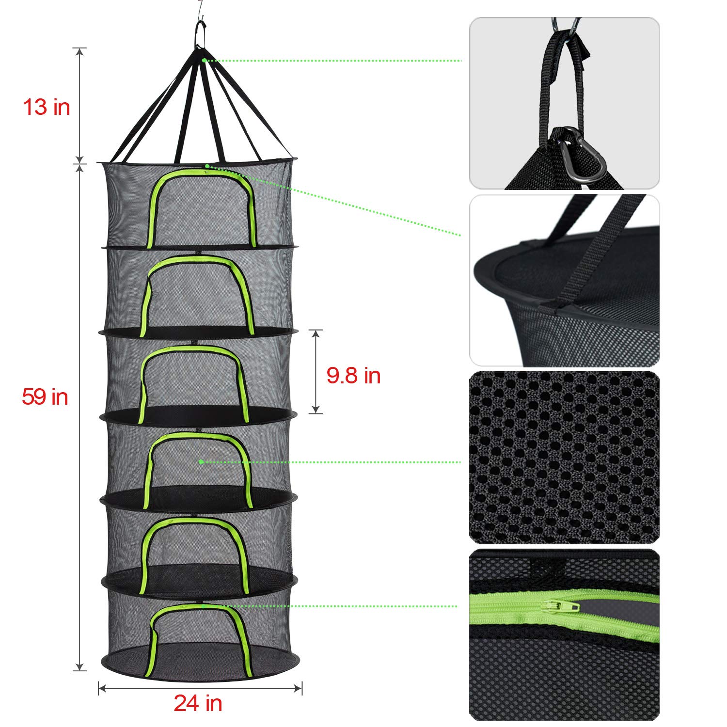 PROTITOUS drying rack with pruning shear demonstrates complete kit for easy prep and drying.