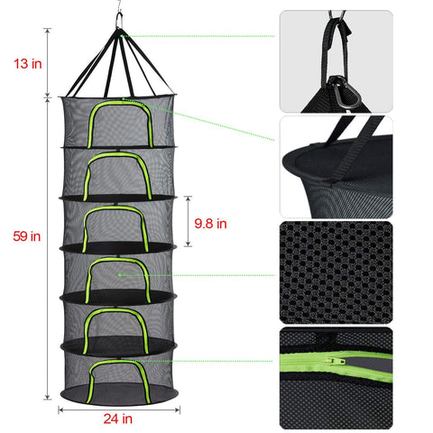 PROTITOUS drying rack with pruning shear demonstrates complete kit for easy prep and drying.