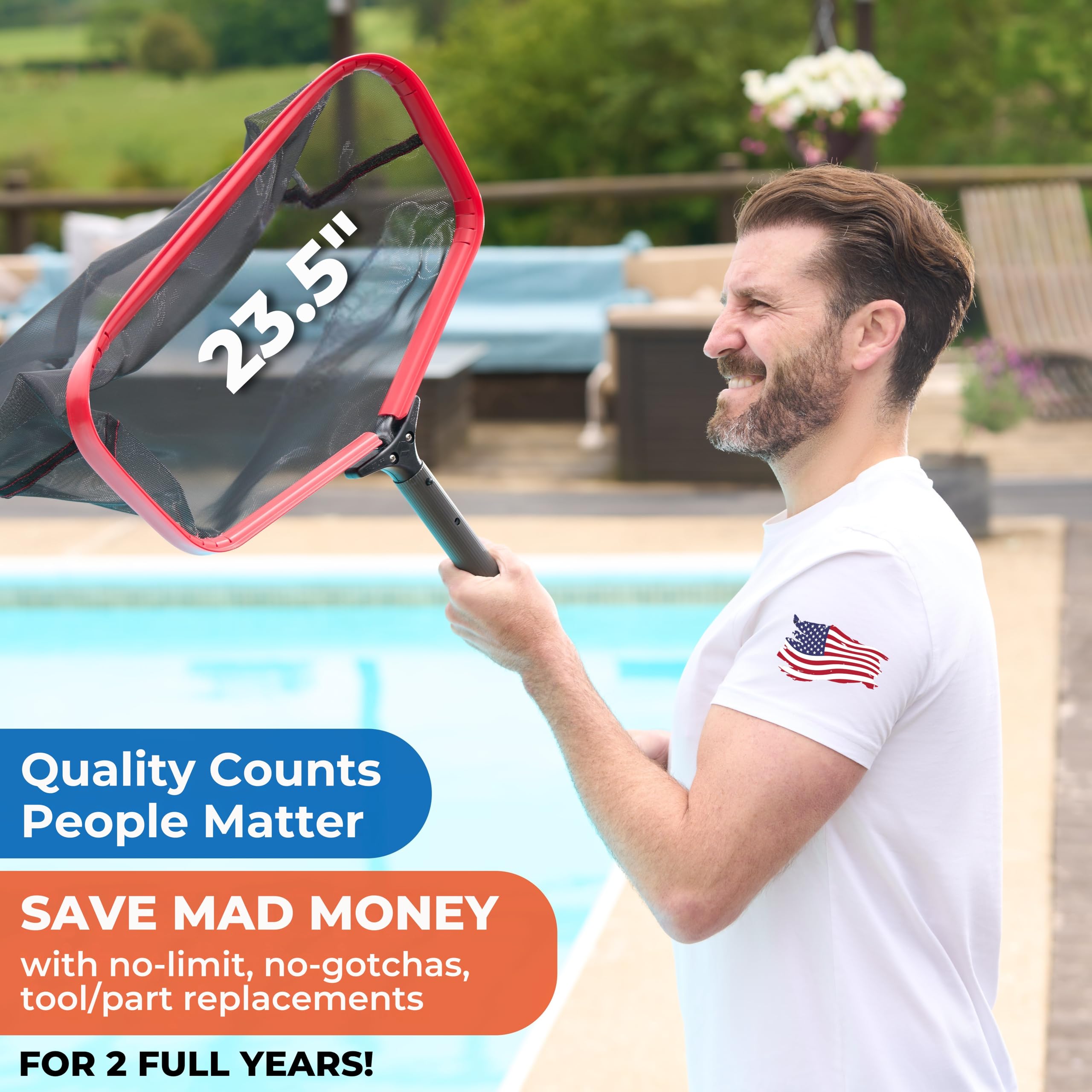 ProTuff wide-mouth 19.5-inch frame speeds skimming for large debris