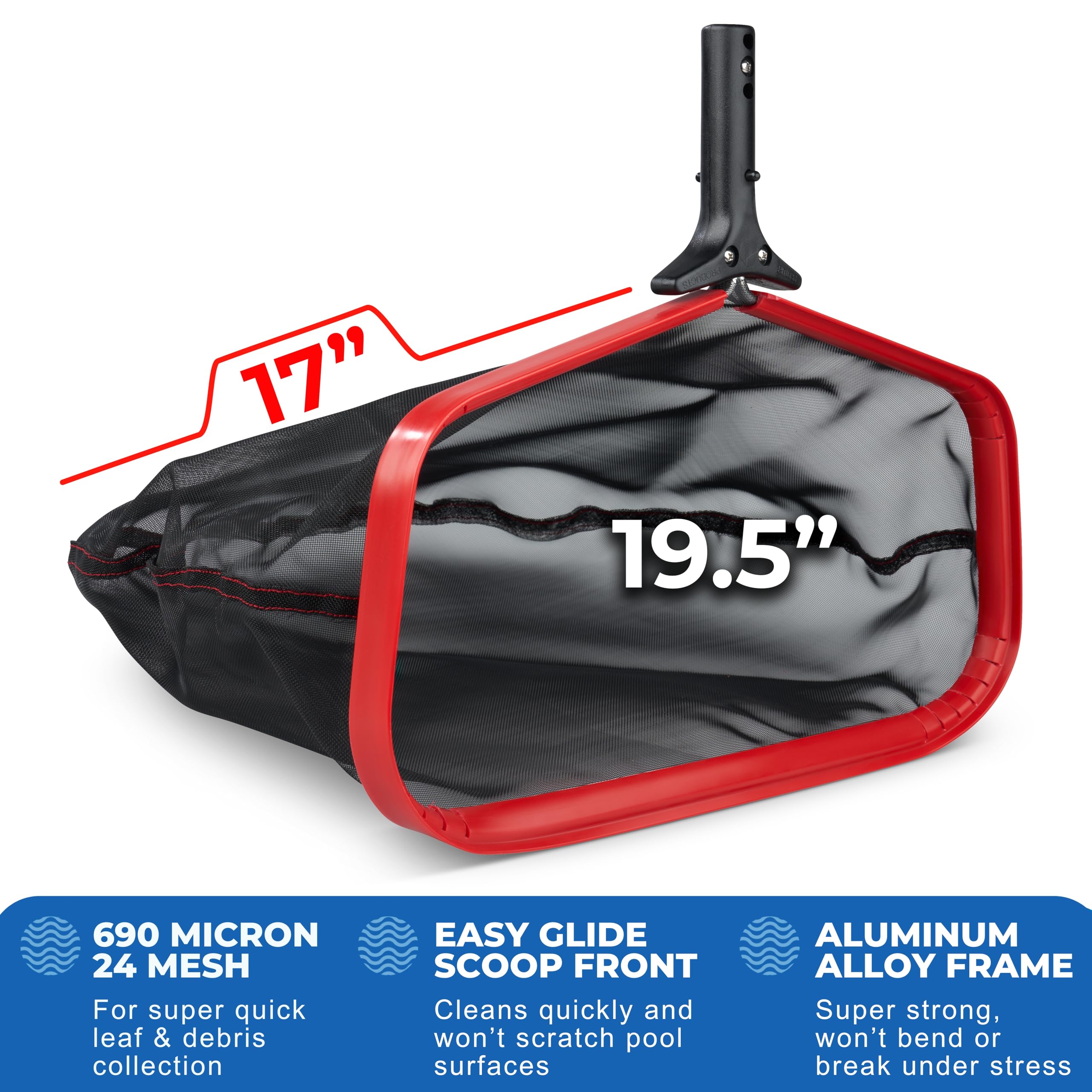 ProTuff wide-mouth design captures more debris per scoop