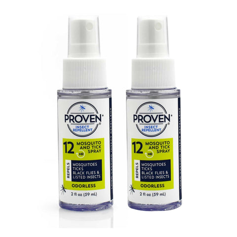 Proven Insect Repellent Spray bottle shown, offering long-lasting protection against mosquitoes and ticks.