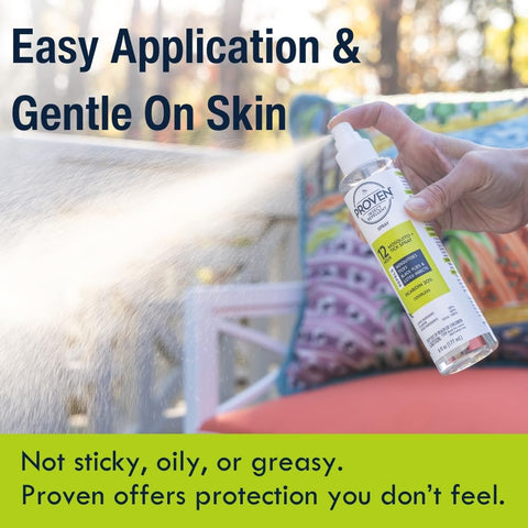 Odorless Proven spray variant shown, delivering non-greasy protection.