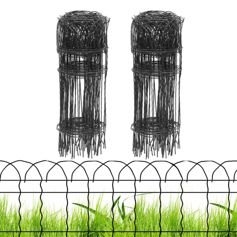 PROWORX double roll black garden fence border roll defines edges with tool-free installation.