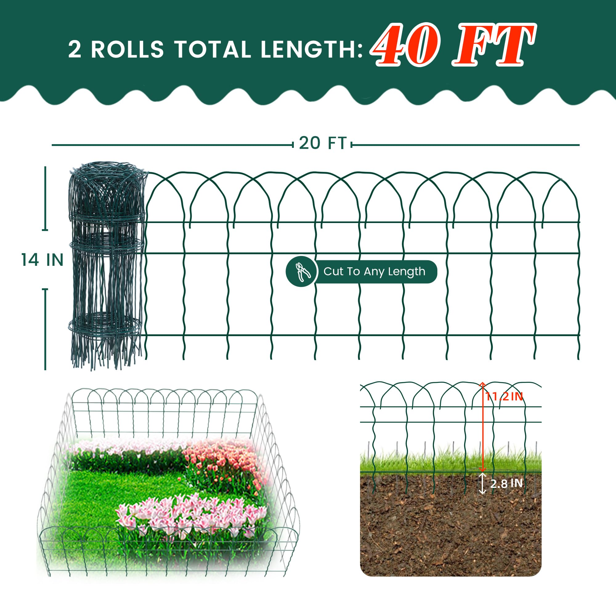 PROWORX Garden border design defines beds and pathways attractively.