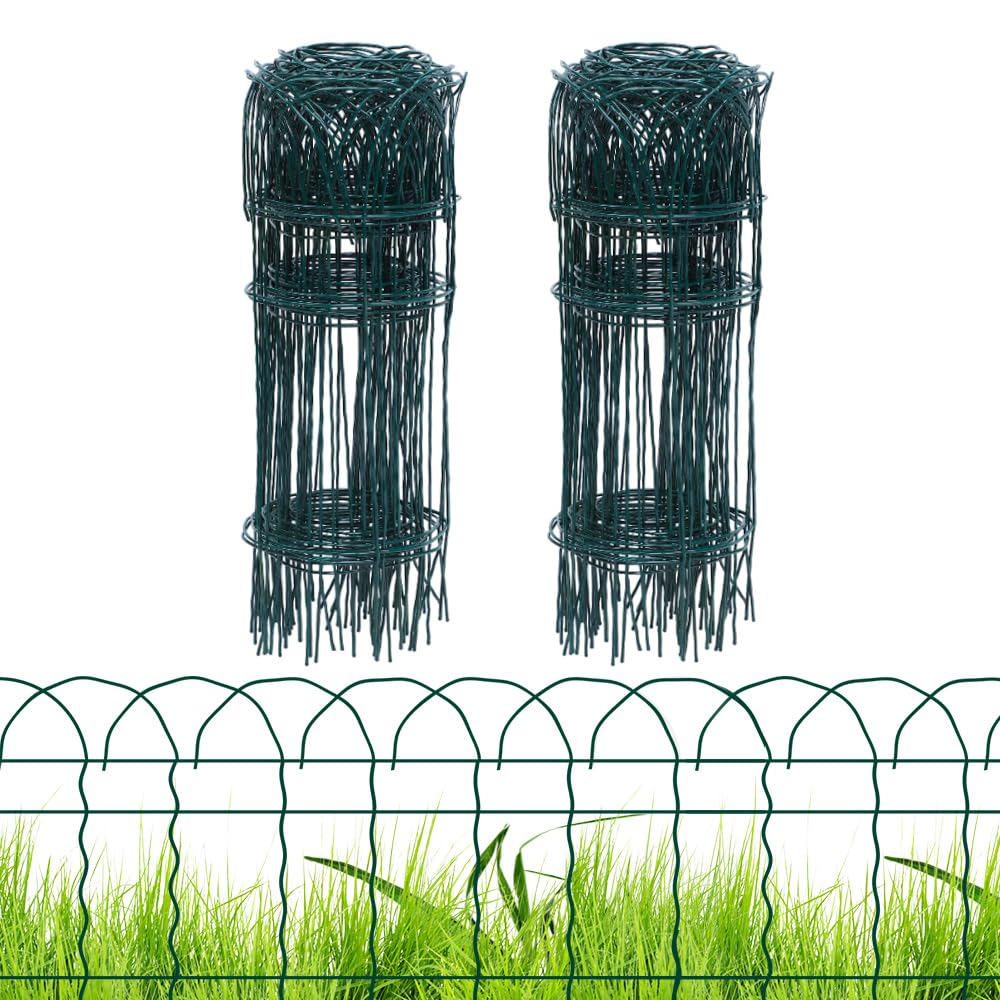 PROWORX Green Garden Fence Border 40ft edging for tidy lawn borders.