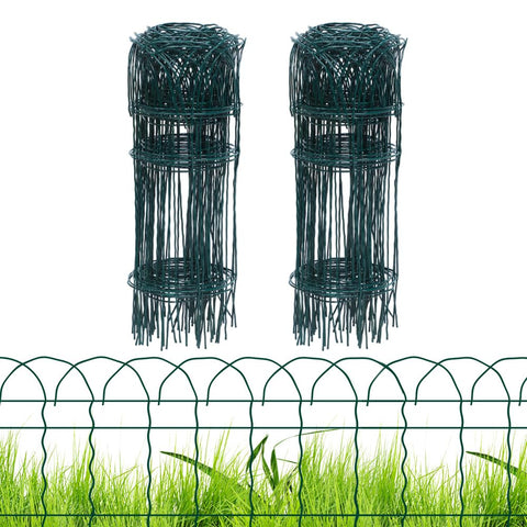 PROWORX Green Garden Fence Border 40ft edging for tidy lawn borders.